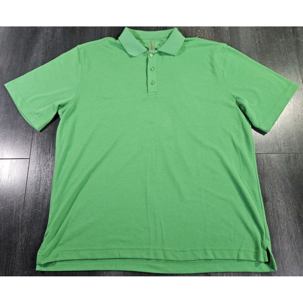 Outdoor Voices Polo Shirt Men L Green Stretch Performance Golf Walking Tennis